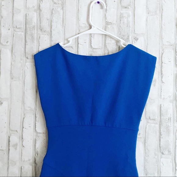 Diane von Furstenberg Bevin Blue Sheath Dress sz 0 - Picture 6 of 14